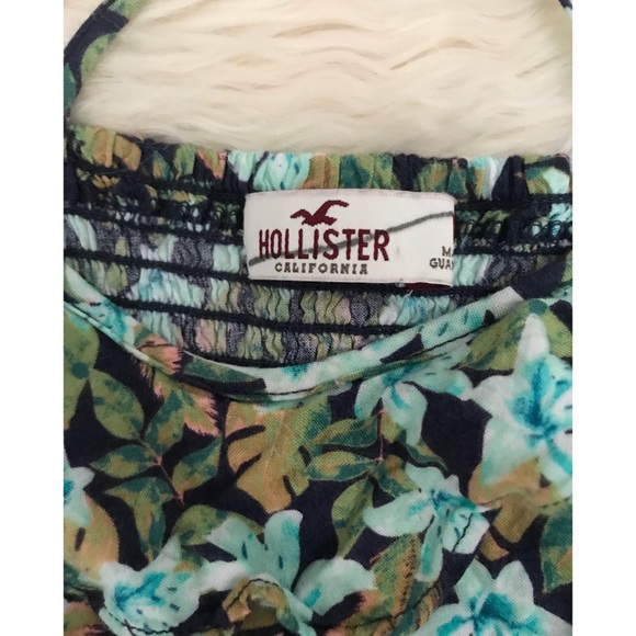 Hollister med green print cross back mini dress 👗 - Picture 3 of 5